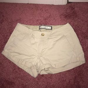 Khaki Colored Abercrombie and Fitch Shorts